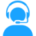 Service blue icon